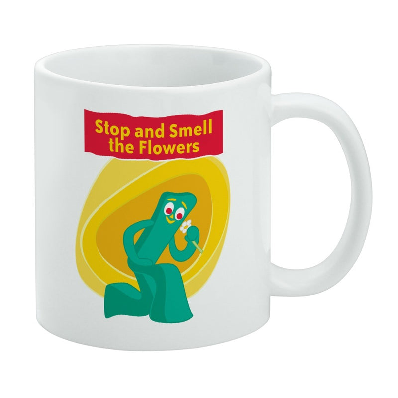 Mug featuring design named Gumby - Stop and Smell the Flowers Mug, product image 1 of 3
