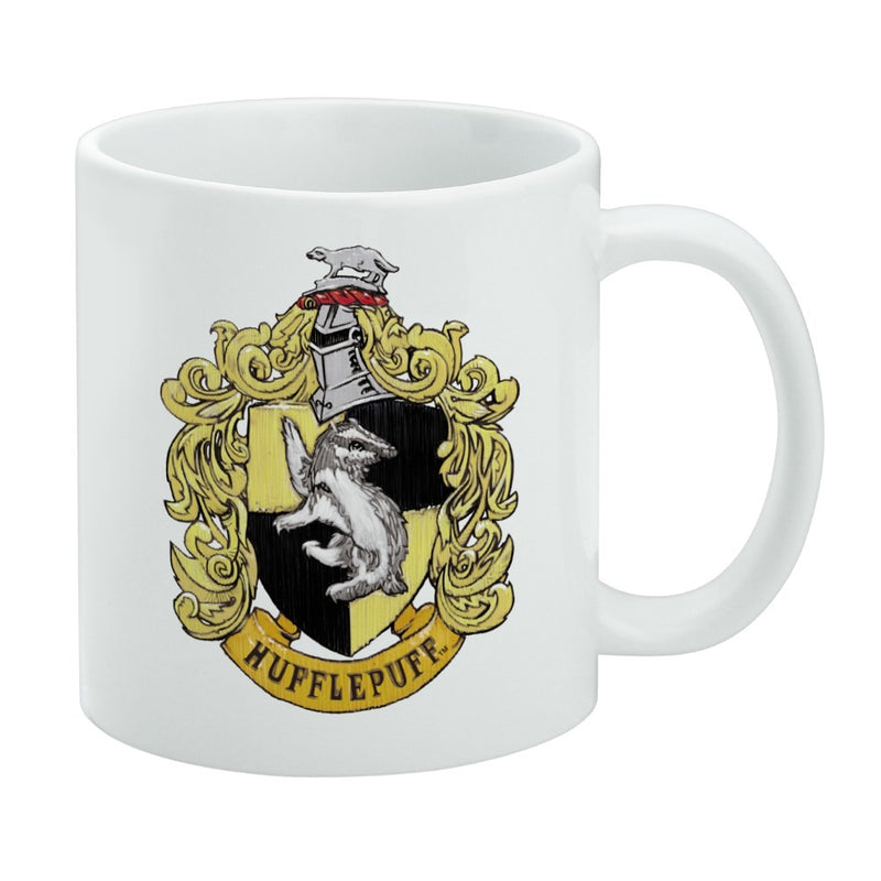 Mug featuring design named Harry Potter - Painted Hufflepuff Crest Mug, product image 1 of 3