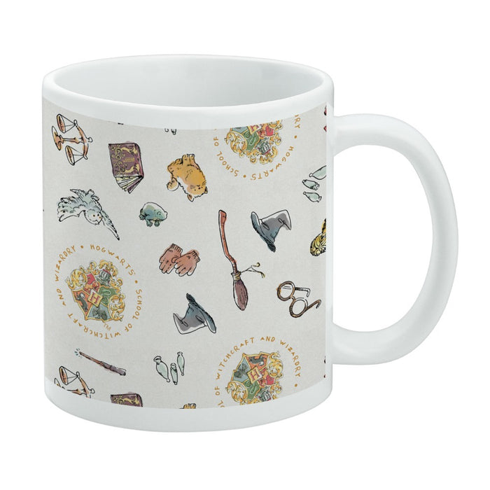 Harry Potter - Magical Items Watercolor Pattern Mug
