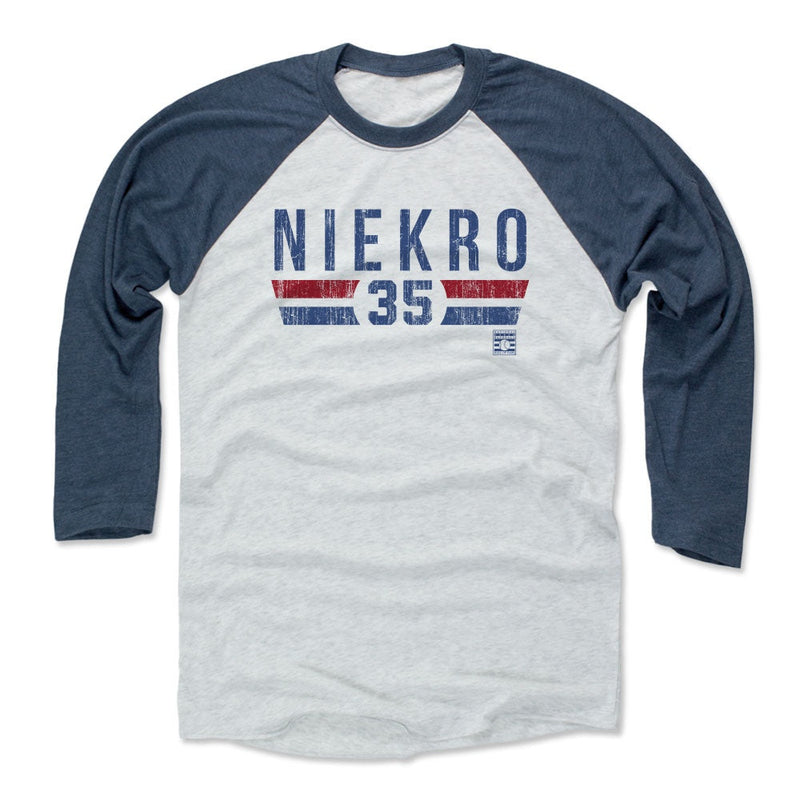 Indigo / Ash Raglan Shirt featuring design named Phil Niekro Font B