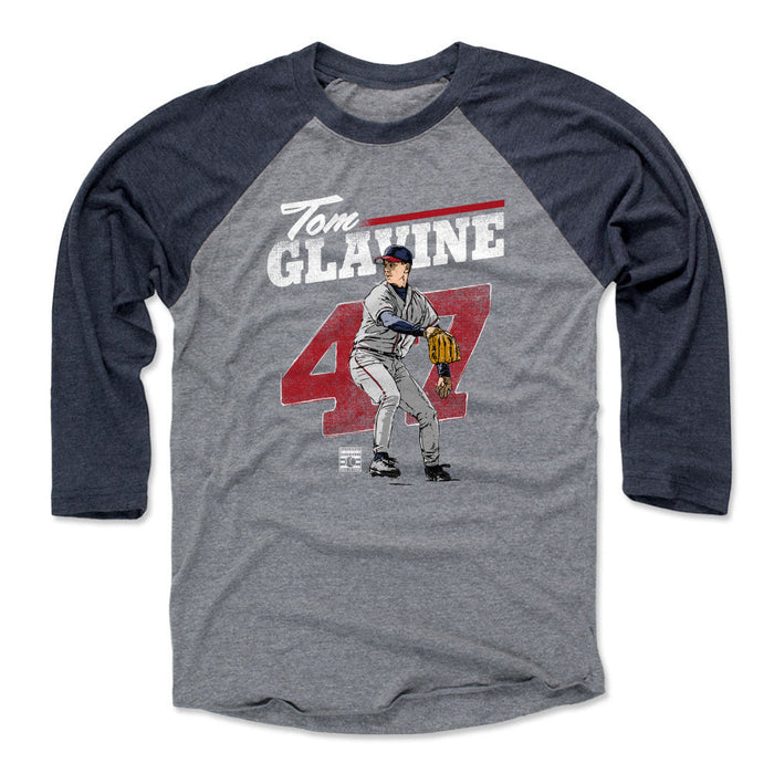 Tom Glavine Retro Grunge WHT