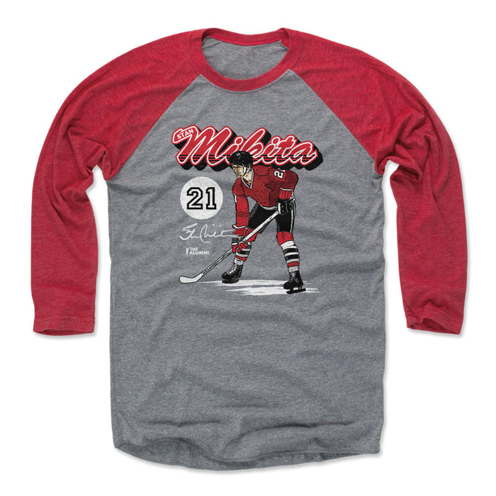 Stan Mikita Chicago Retro Script WHT