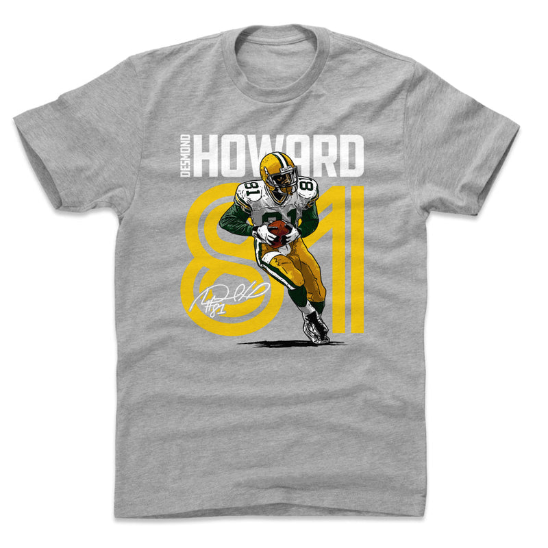 Heather Gray T-Shirt featuring design named Desmond Howard Inline WHT