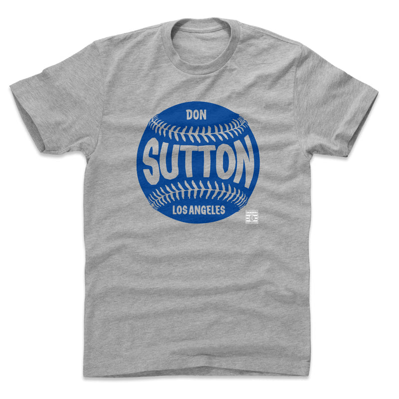 Heather Gray T-Shirt featuring design named Don Sutton Los Angeles Baseball WHT