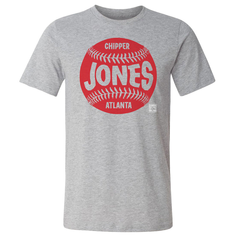 Heather Gray T-Shirt featuring design named Chipper Jones Atlanta Baseball WHT