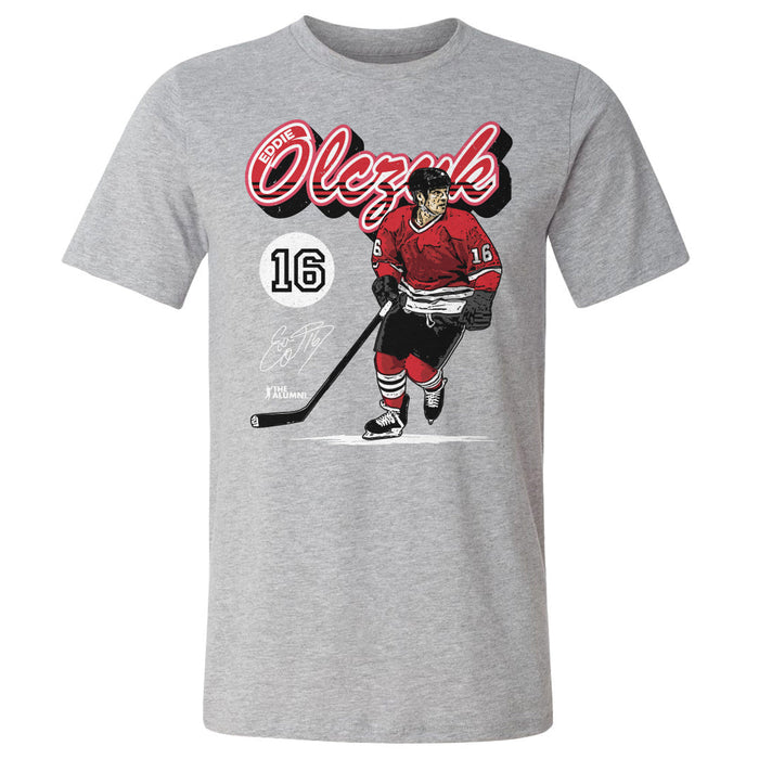 Eddie Olczyk Chicago Retro Script WHT