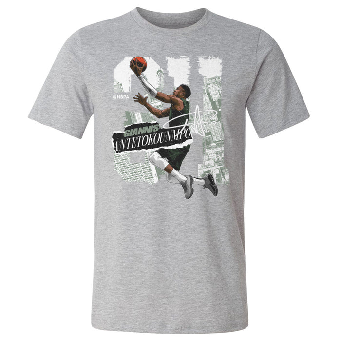 Giannis Antetokounmpo Milwaukee Rough WHT