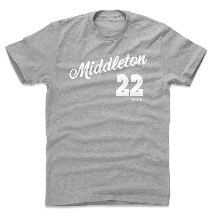 Khris Middleton Milwaukee Script WHT