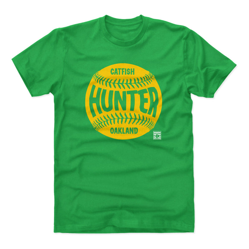 Kelly Green T-Shirt featuring design named Catfish Hunter Oakland Baseball WHT