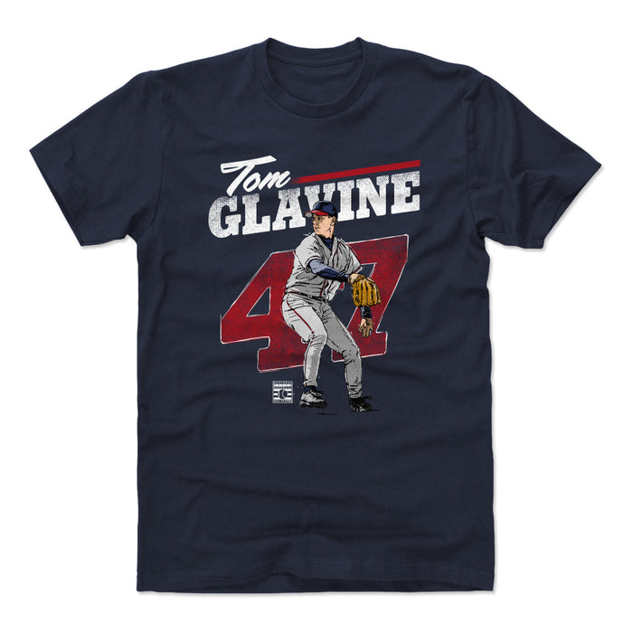 Tom Glavine Retro Grunge WHT