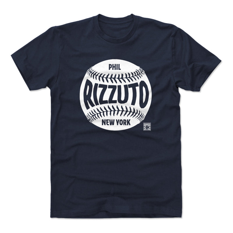 True Navy T-Shirt featuring design named Phil Rizzuto New York Baseball WHT