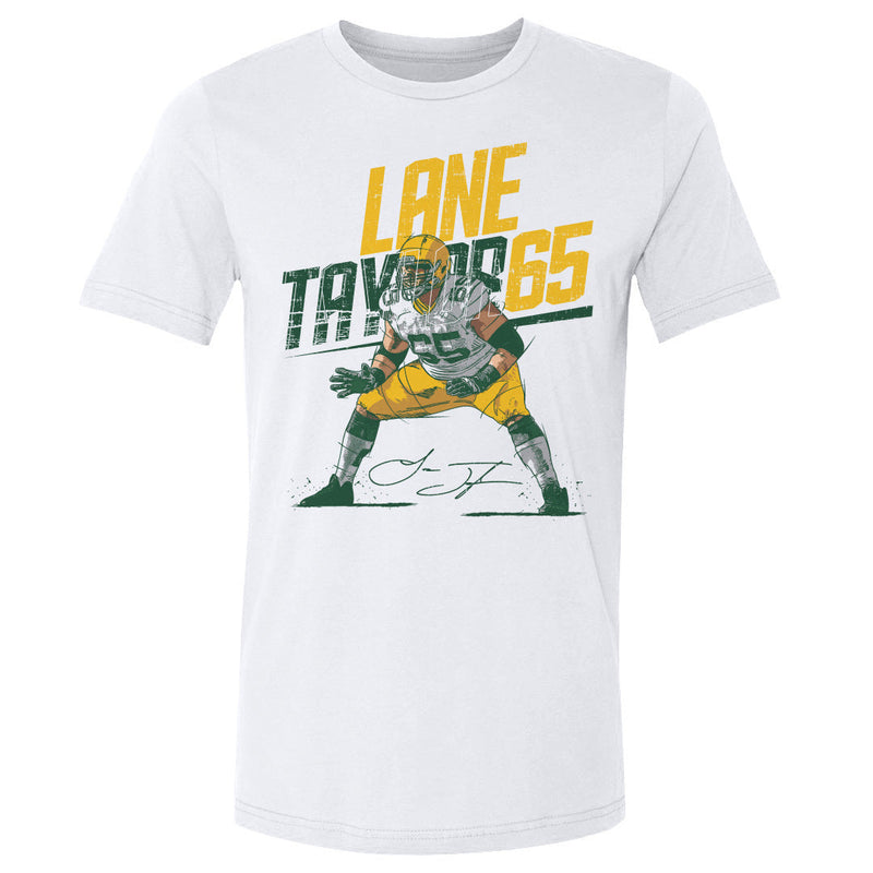 White T-Shirt featuring design named Lane Taylor Green Bay Slant
