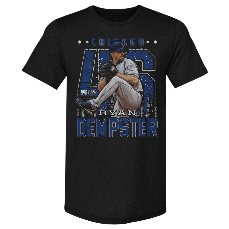 Tri Black T-Shirt featuring design named Ryan Dempster Chicago C Gritty WHT