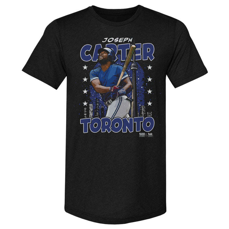 Tri Black T-Shirt featuring design named Joe Carter Toronto Gritty WHT