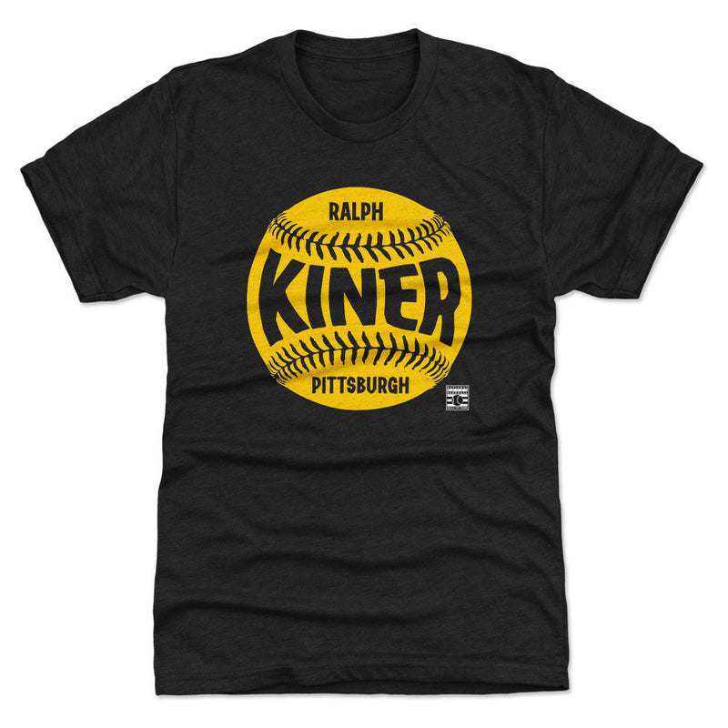 Tri Black T-Shirt featuring design named Ralph Kiner Pittsburgh Baseball WHT