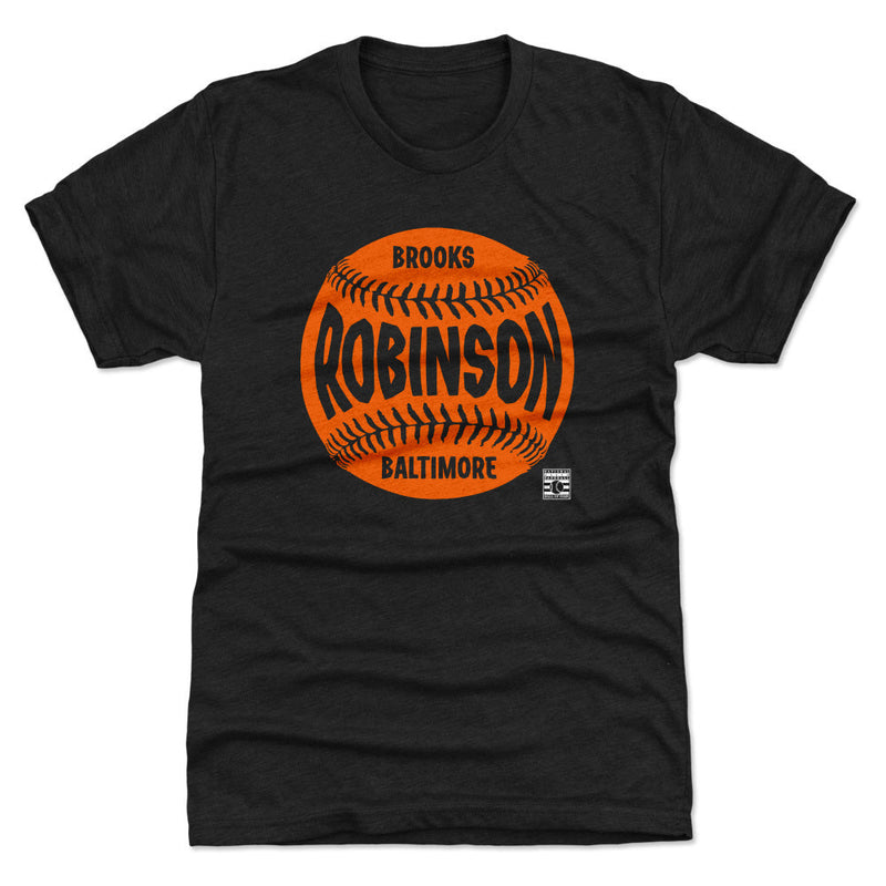 Tri Black T-Shirt featuring design named Brooks Robinson Baltimore Baseball WHT