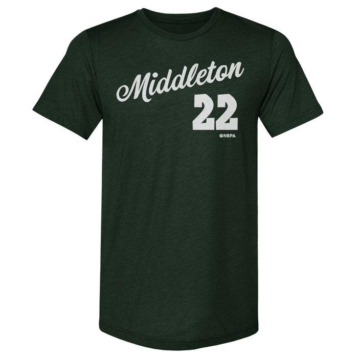 Khris Middleton Milwaukee Script WHT