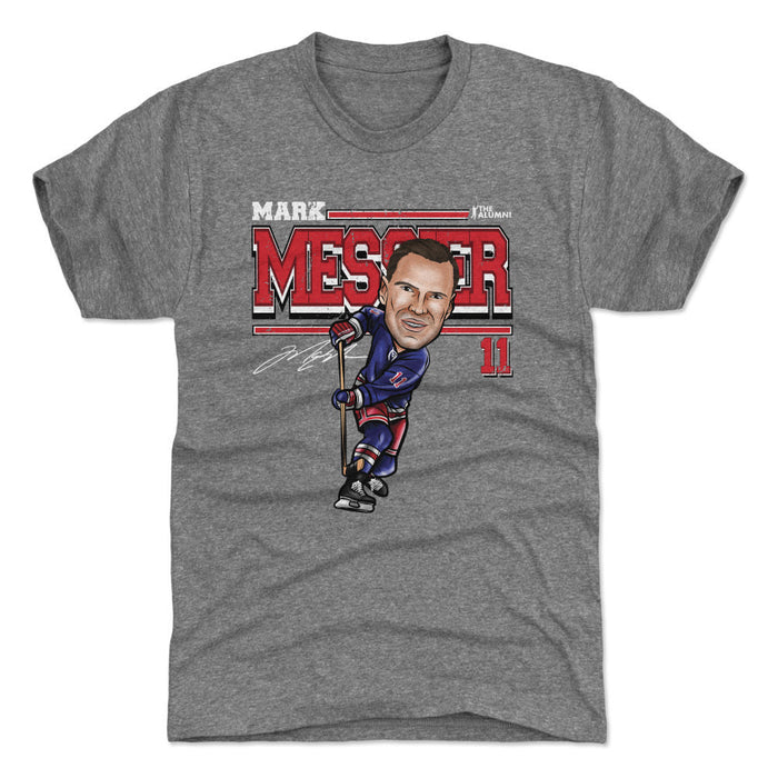 Mark Messier New York R Cartoon WHT