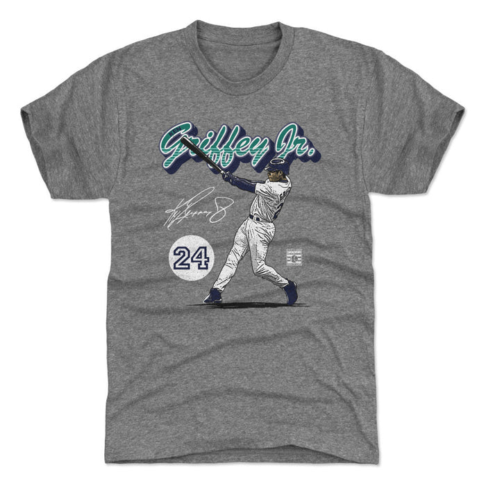 Ken Griffey Jr. Seattle Retro Script WHT