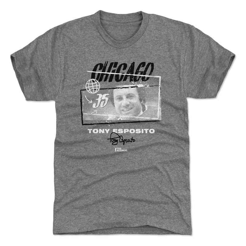 T-Shirt featuring design named Tony Esposito Chicago Tones WHT, product image 2 of 2