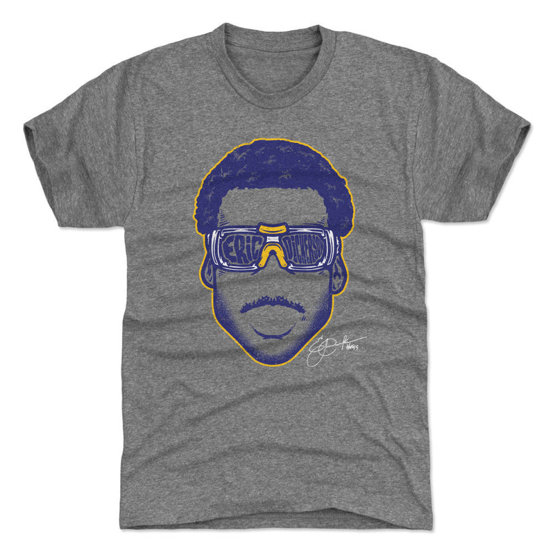 Tri Gray T-Shirt featuring design named Eric Dickerson Los Angeles R Player Silhouette WHT