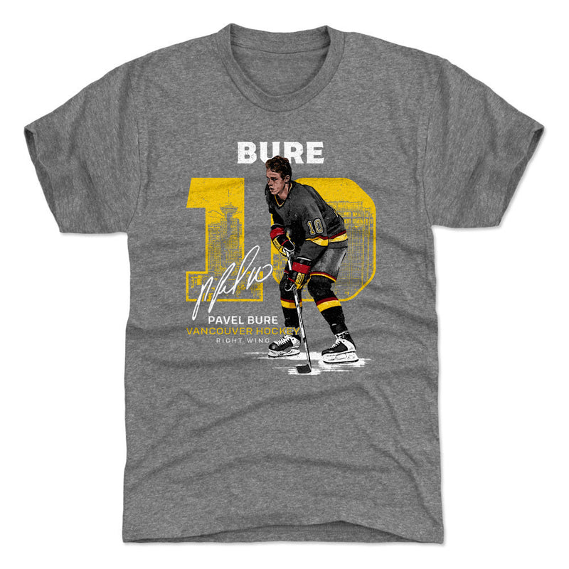 Tri Gray T-Shirt featuring design named Pavel Bure Throwback Number WHT