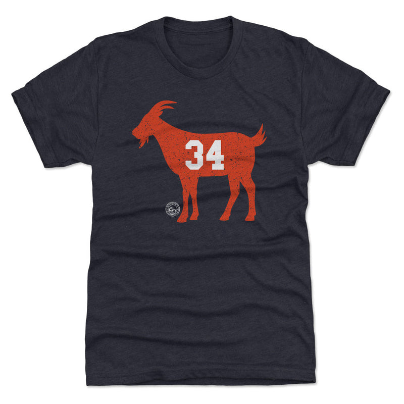 Tri Navy T-Shirt featuring design named Walter Payton 34 GOAT WHT