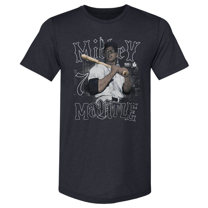 Mickey Mantle New York Y Skyline WHT