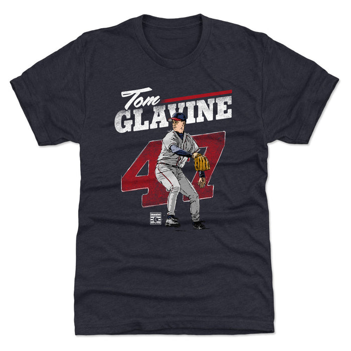 Tom Glavine Retro Grunge WHT
