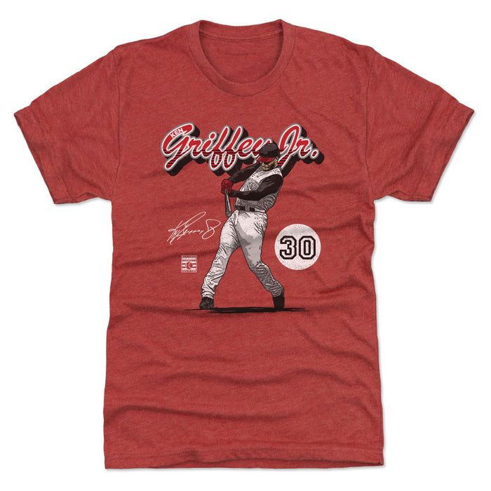 Ken Griffey Jr. Cincinnati Retro Script WHT