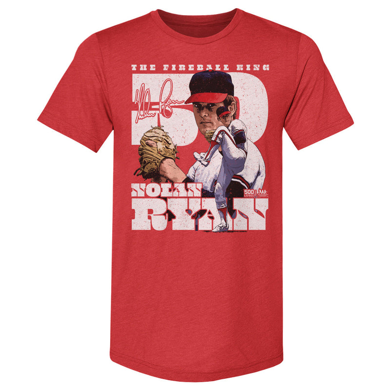Tri Red T-Shirt featuring design named Nolan Ryan Los Angeles A Throwback Dual WHT