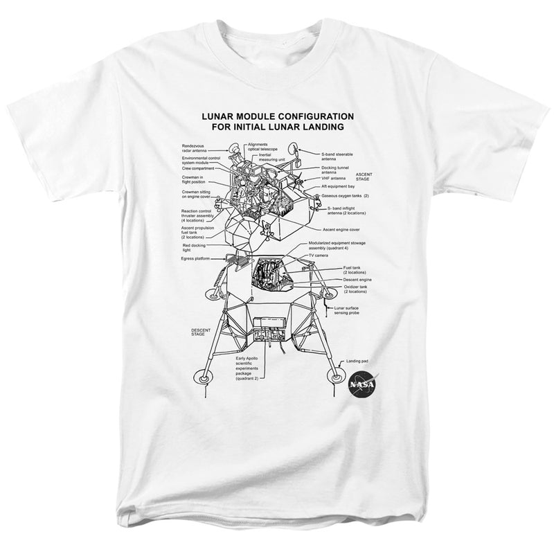 T-Shirt featuring design named NASA - Lunar Module Design, product image 1 of 2