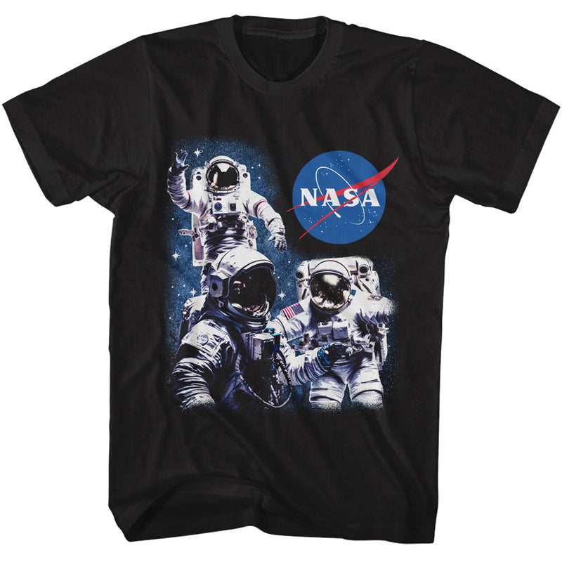 T-Shirt featuring design named NASA - Three Astronauts & Meatball Logo