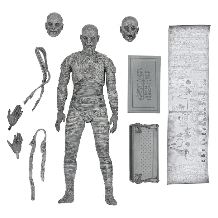 Universal Monsters 7 Inch Scale Action Figure | The Mummy (Black & White)