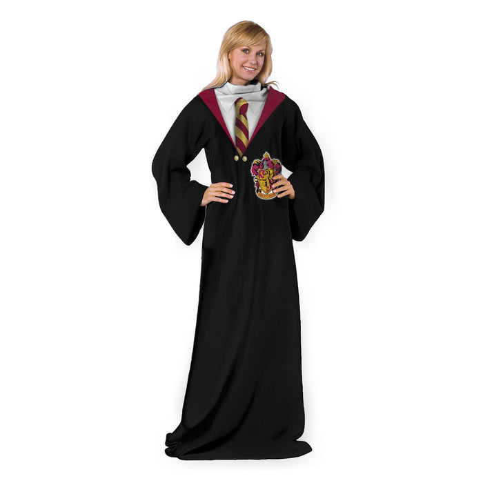 Harry Potter - Hogwarts Adult Silk Touch Comfy Throw Blanket with Sleeves