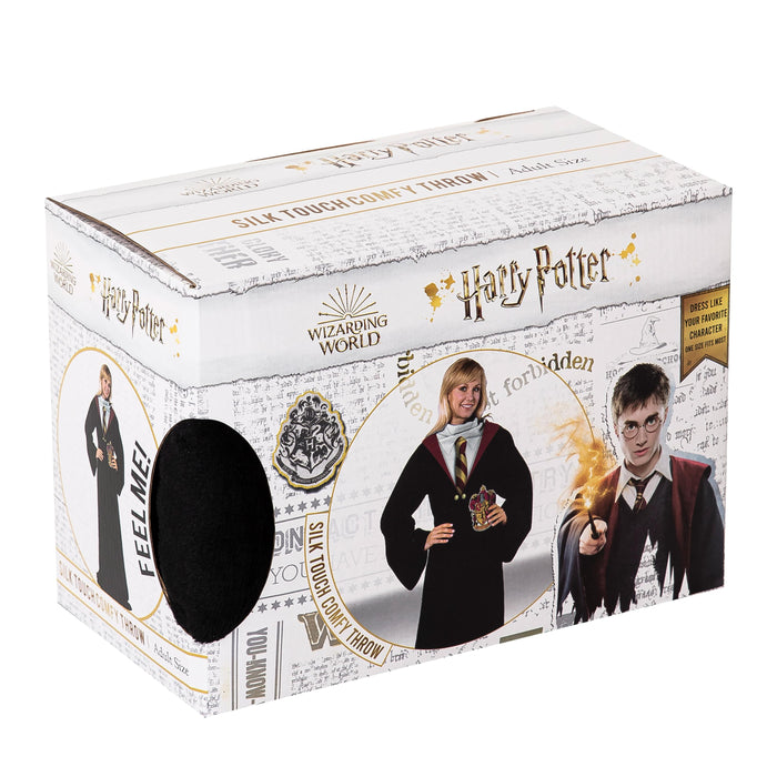 Harry Potter - Hogwarts Adult Silk Touch Comfy Throw Blanket with Sleeves