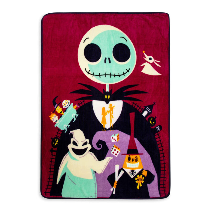 The Nightmare Before Christmas - Psychedelic 46 x 60 Inch Silk Touch Throw Blanket