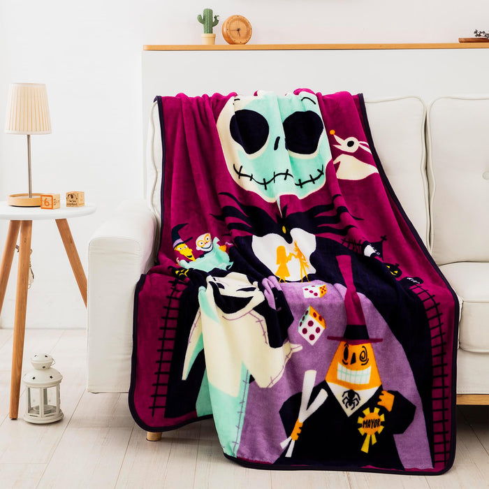 The Nightmare Before Christmas - Psychedelic 46 x 60 Inch Silk Touch Throw Blanket
