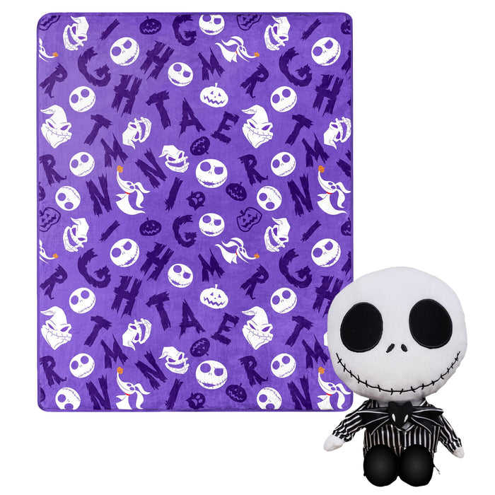 The Nightmare Before Christmas - Friends Silk Touch Throw Blanket & Plush Pillow