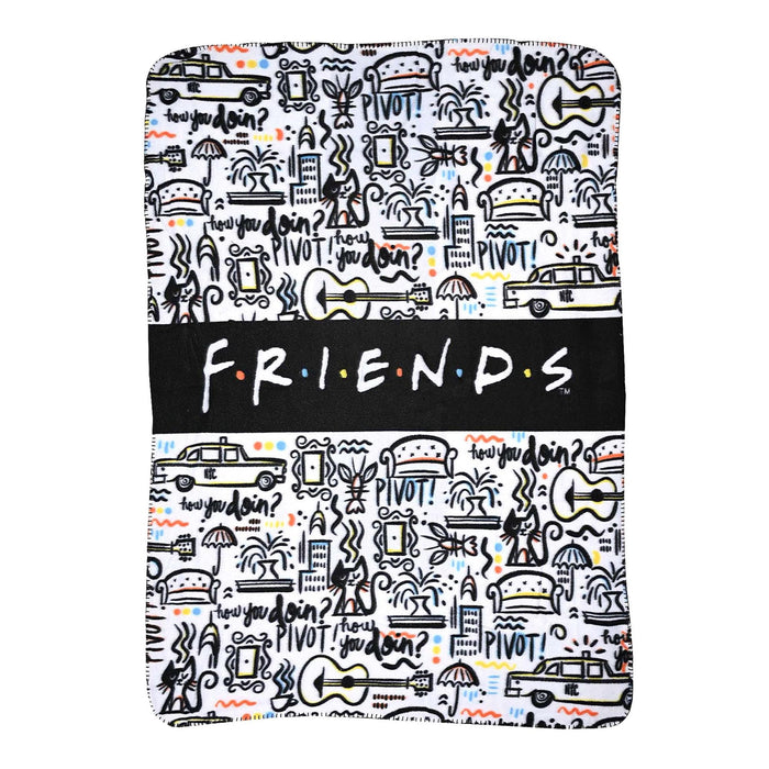 Friends - Icons 45 x 60 Inch Fleece Throw Blanket