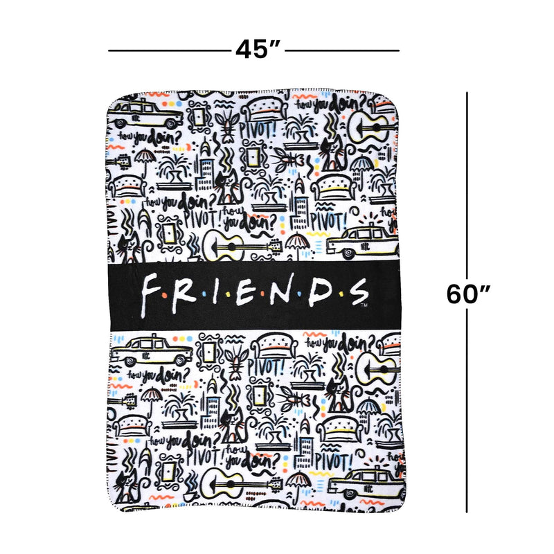 Friends - Icons 45 x 60 Inch Fleece Throw Blanket product image 5 of 5