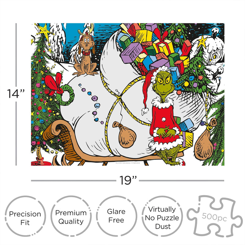Dr. Seuss Grinch Christmas 500 Piece Jigsaw Puzzle product image 2 of 6