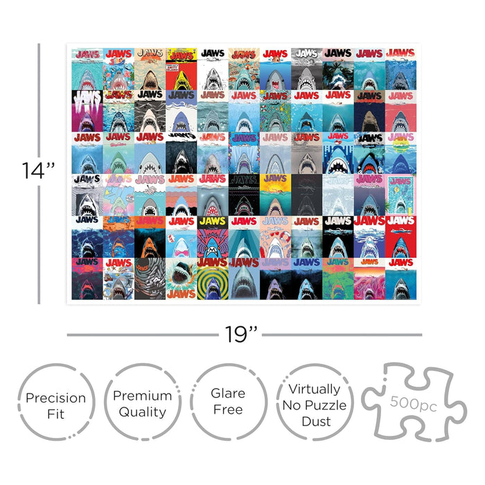 JAWS 50th Anniversary Movie Posters 500 Piece Jigsaw Puzzle