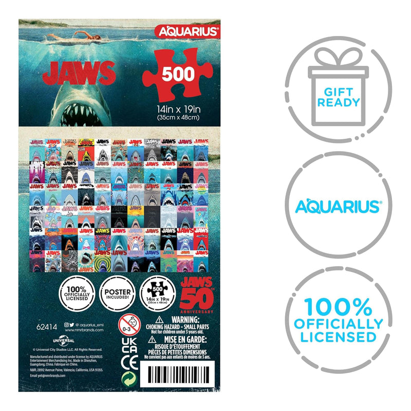 JAWS 50th Anniversary Movie Posters 500 Piece Jigsaw Puzzle product image 8 of 8