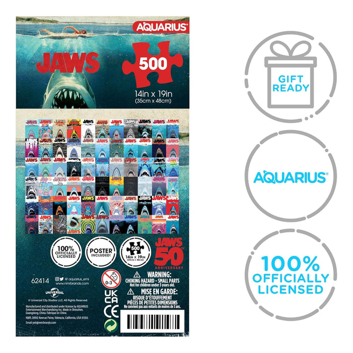 JAWS 50th Anniversary Movie Posters 500 Piece Jigsaw Puzzle