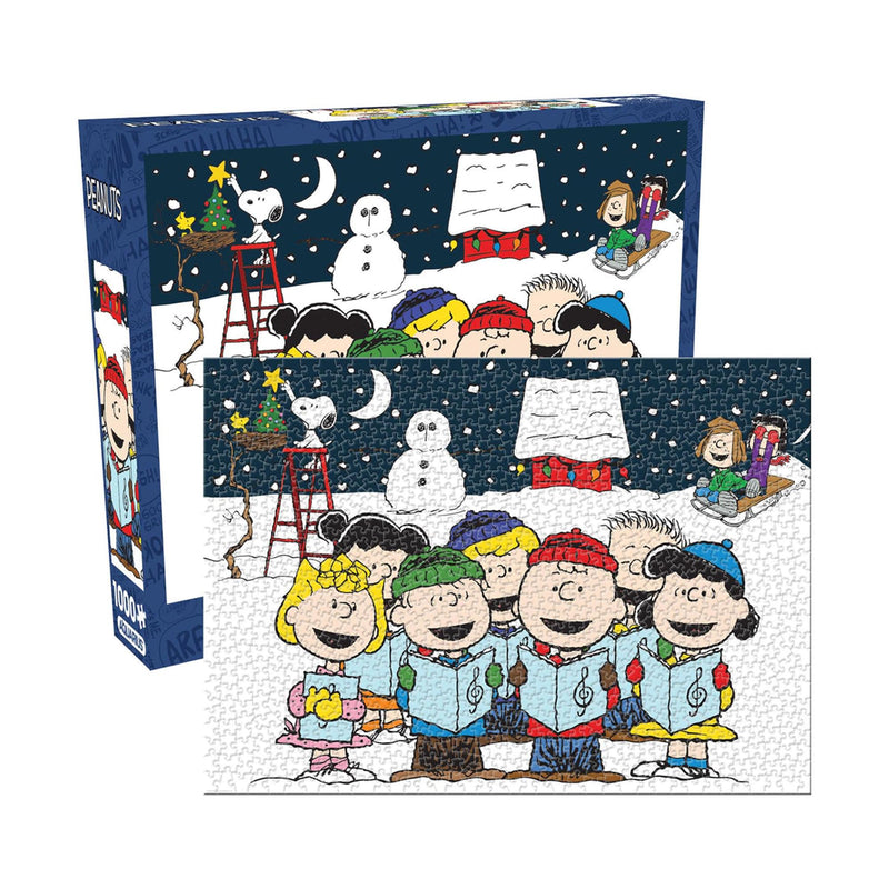 Peanuts Singing Hymns 1000 Piece Glitter Snow Jigsaw Puzzle product image 1 of 6
