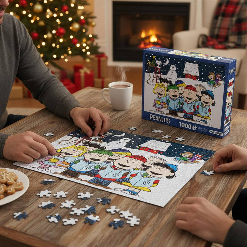 Peanuts Singing Hymns 1000 Piece Glitter Snow Jigsaw Puzzle product image 5 of 6