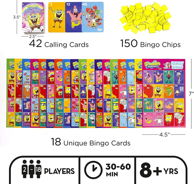 SpongeBob SquarePants - Family Bingo | 2-18 Players