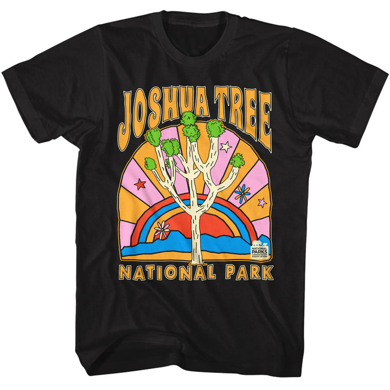 T-Shirt featuring design named National Parks - Joshua Tree Cartoon Sunrise