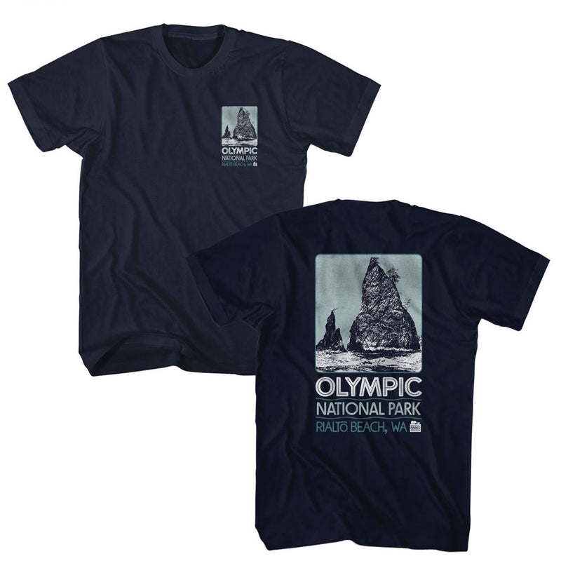 T-Shirt featuring design named National Parks - Olympic Rialto Beach (Front & Back)